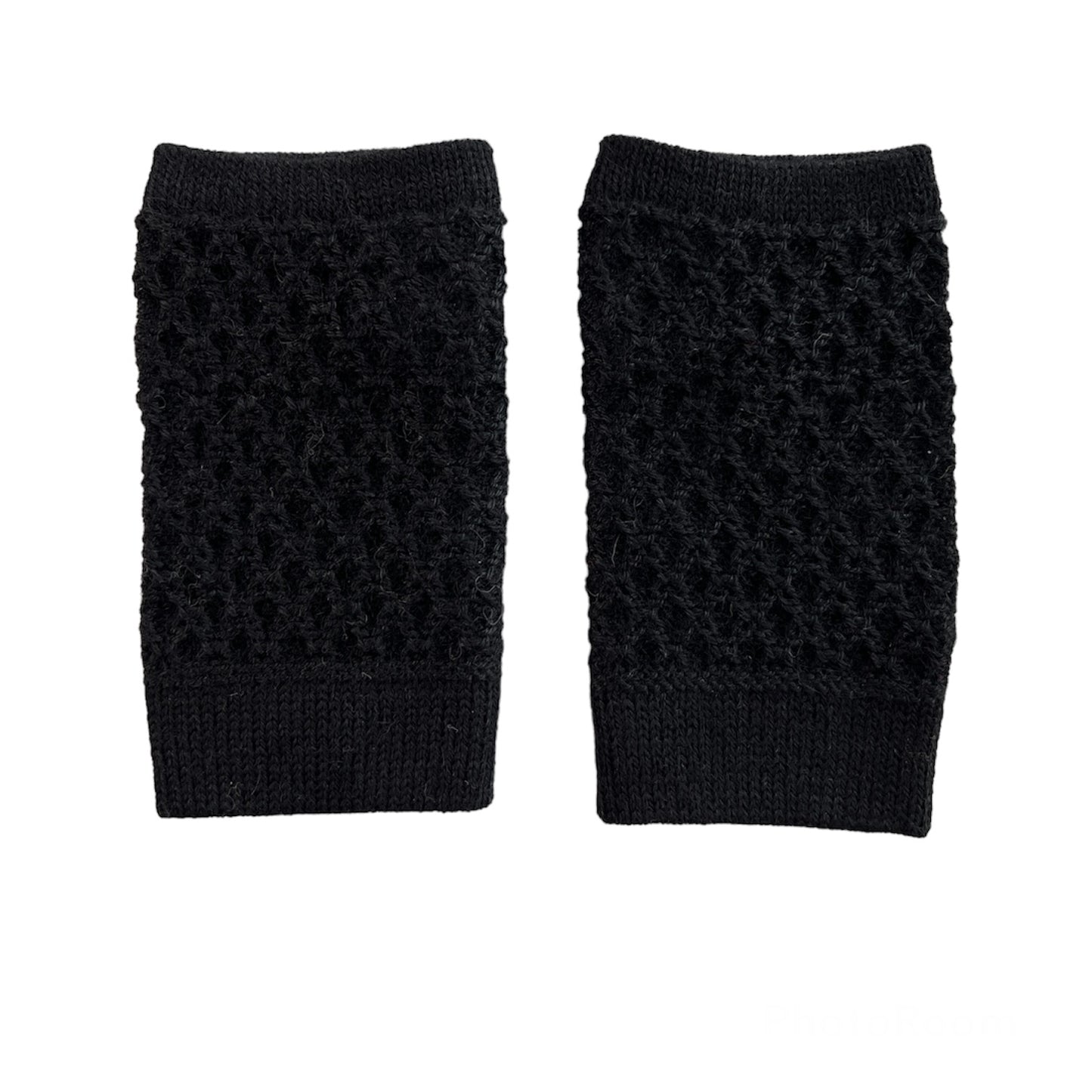 MAKI Fingerless gloves in 100% Baby Alpaca (Black)
