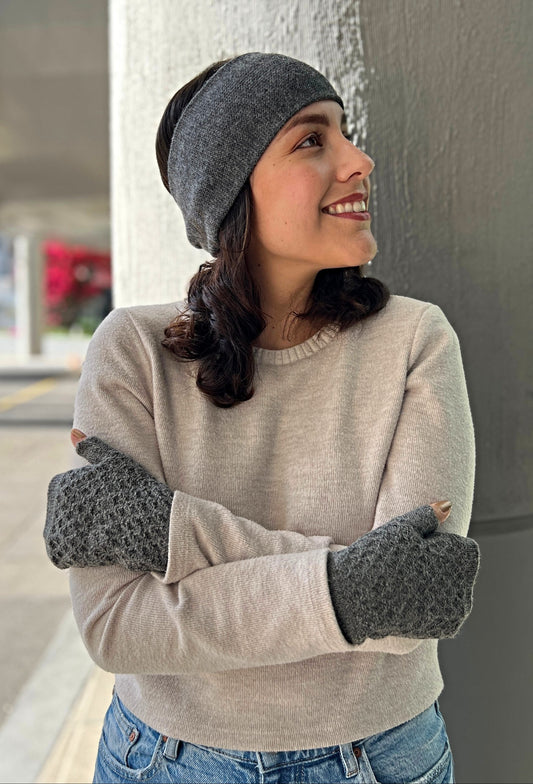 PUMIRI Headband in 100% Baby Alpaca (Grey)