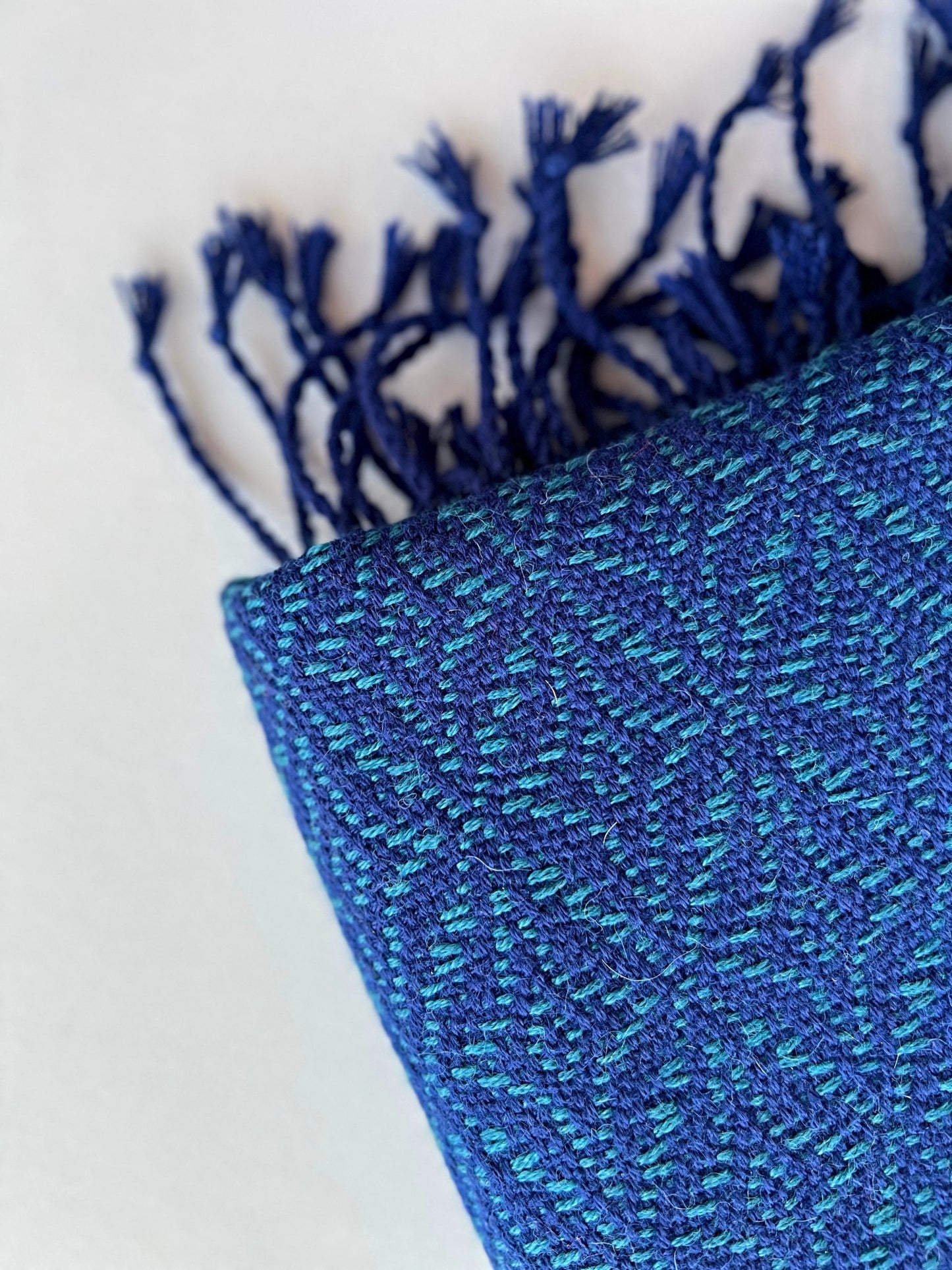 WARA XL Shawl in 100% Baby Alpaca (Blue & Turquoise)