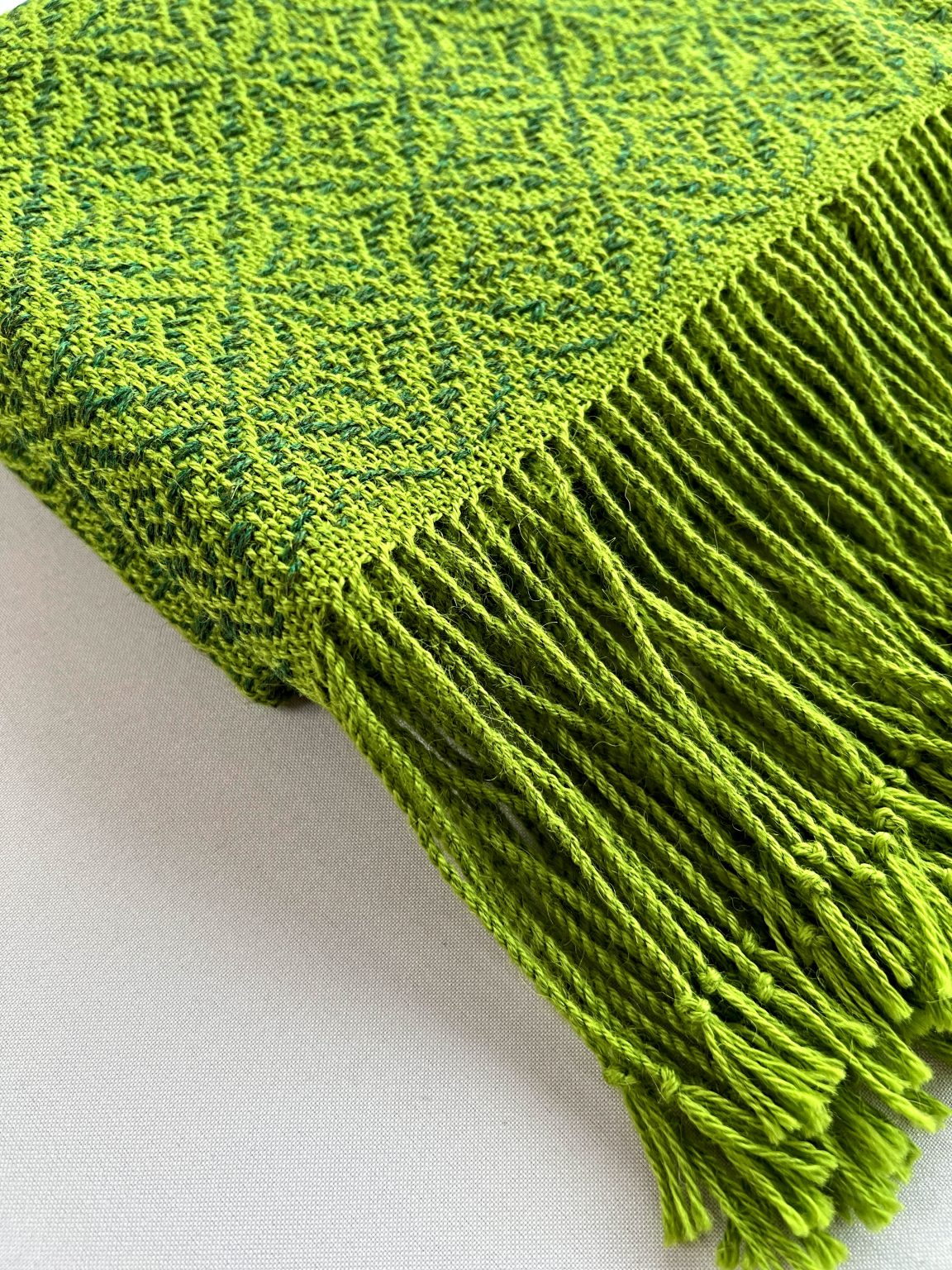 WARA XL Shawl in 100% Baby Alpaca (Green)