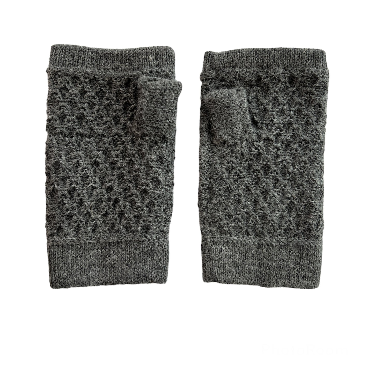 MAKI Fingerless gloves in 100% Baby Alpaca (Grey)