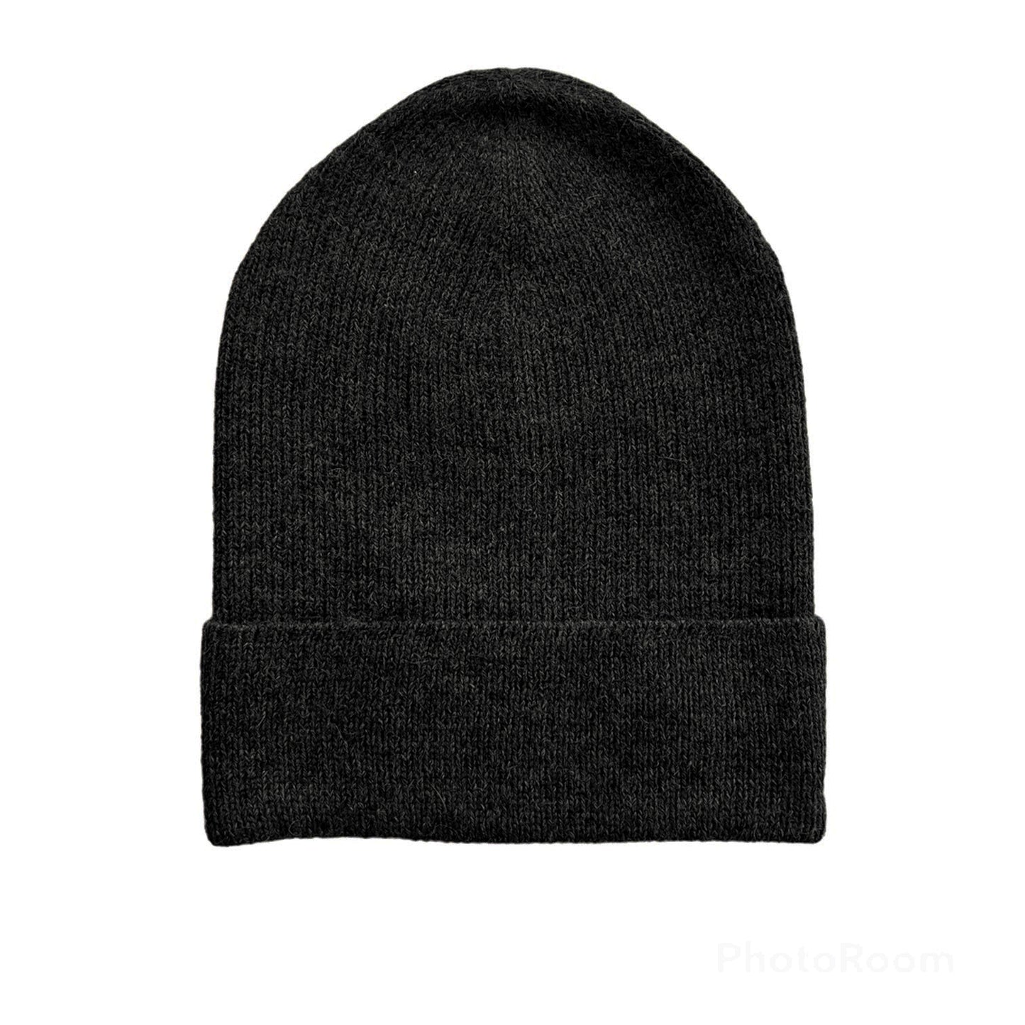 ILLIMANI Beanie in 100% Baby Alpaca wool (Black)