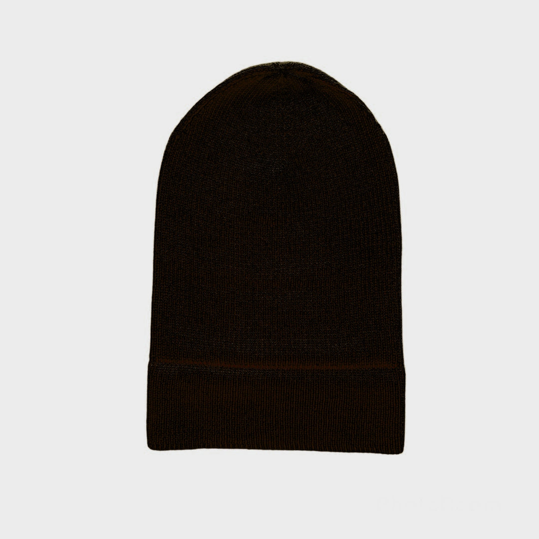 ILLIMANI Beanie in 100% Baby Alpaca wool (Black)