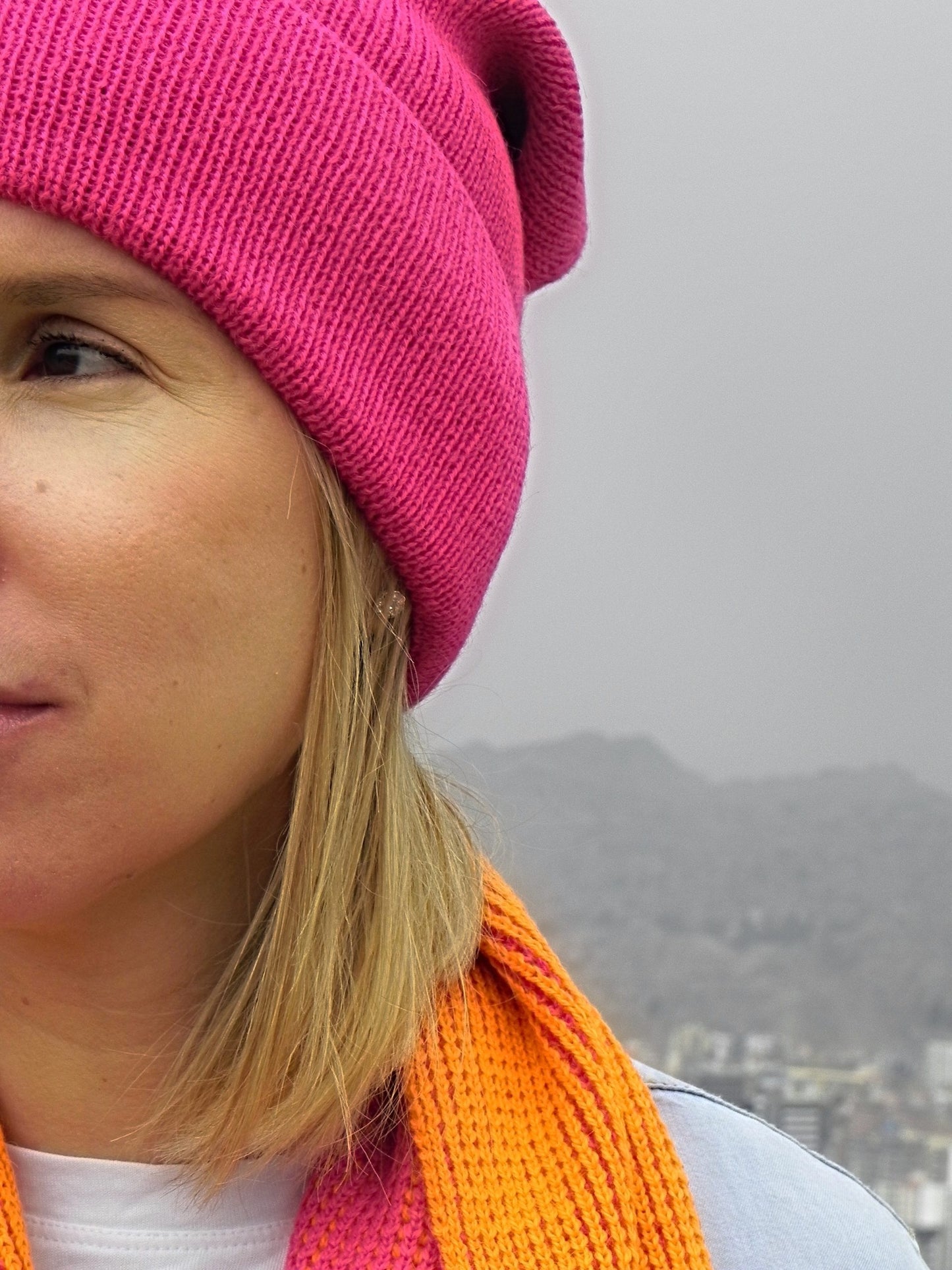 ILLIMANI Beanie in 100% Baby Alpaca wool (Pink)