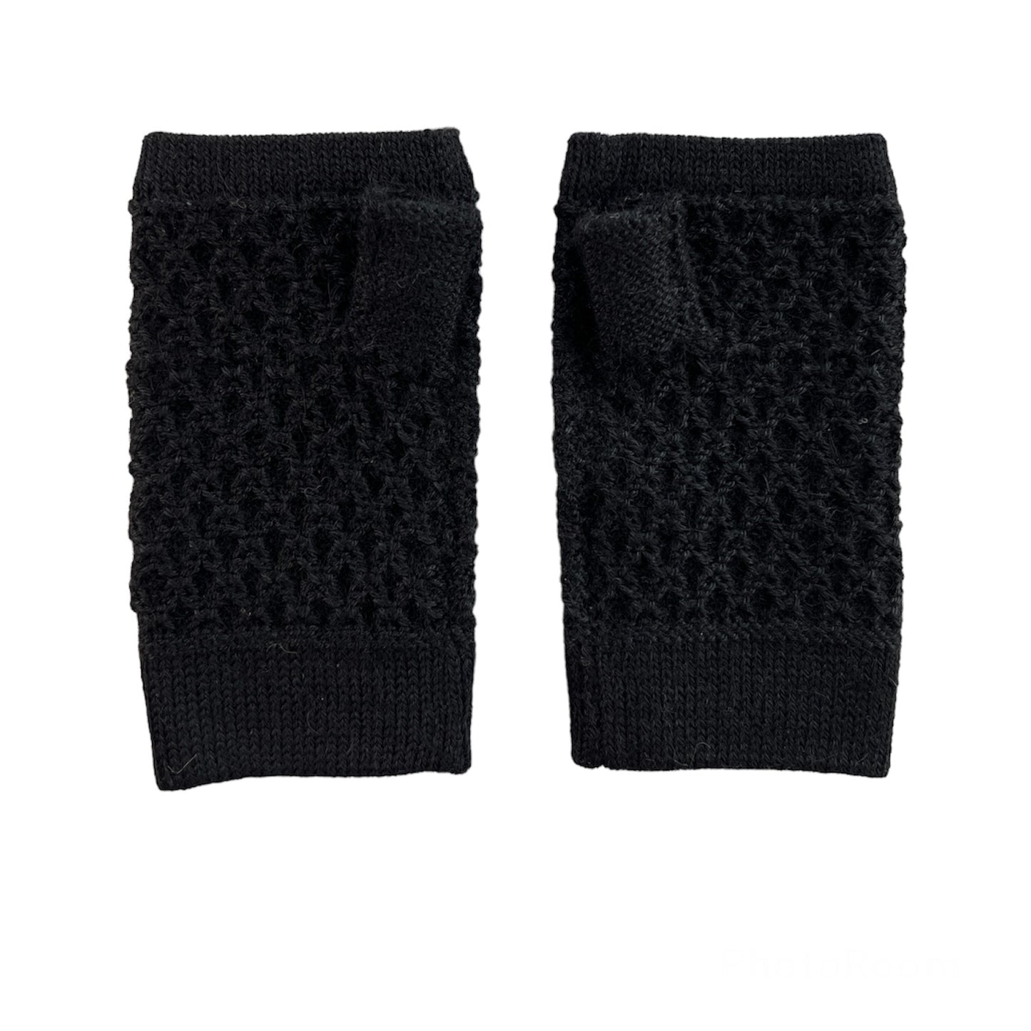 MAKI Fingerless gloves in 100% Baby Alpaca (Black)