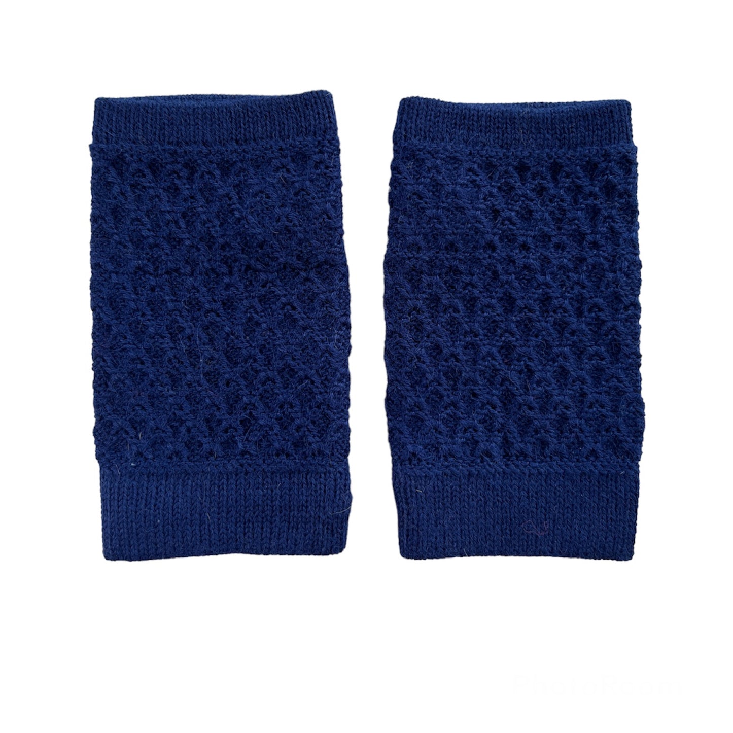 MAKI Fingerless gloves in 100% Baby Alpaca (Blue)