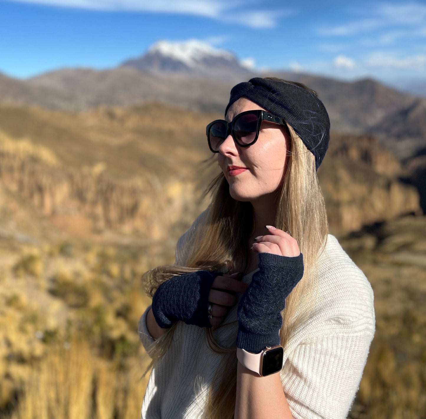 PUMIRI Headband in 100% Baby Alpaca (Black)