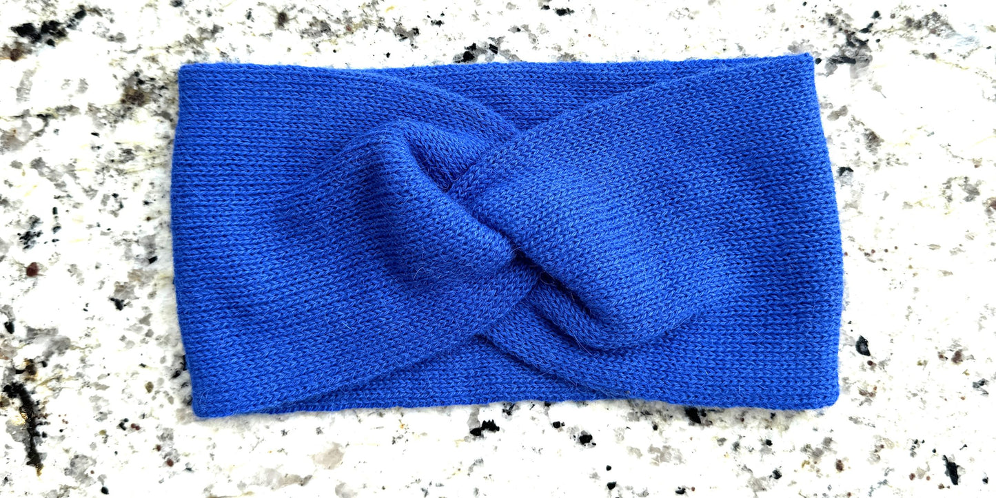 PUMIRI Headband in 100% Baby Alpaca(Blue)