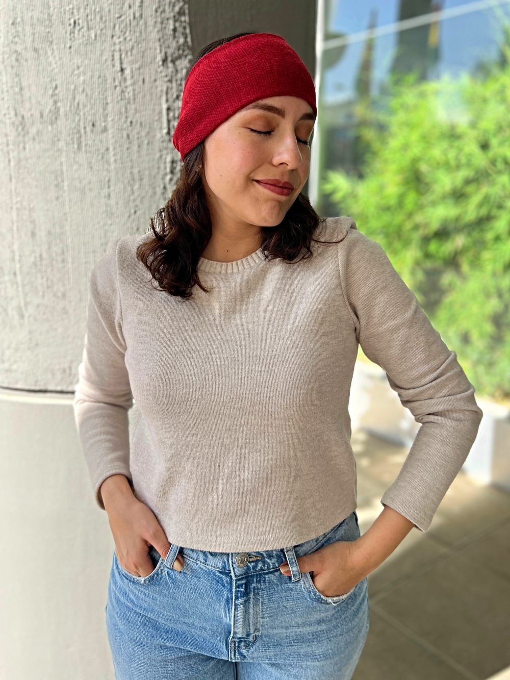 PUMIRI Headband in 100% Baby Alpaca (Red)