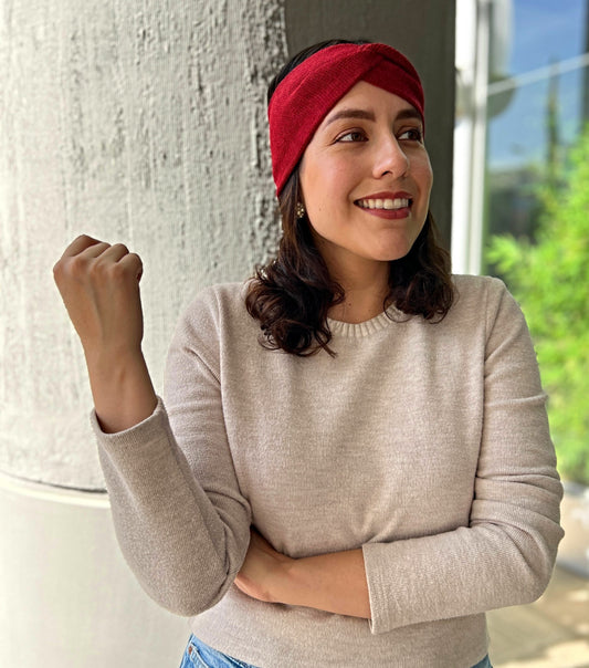 PUMIRI Headband in 100% Baby Alpaca (Red)