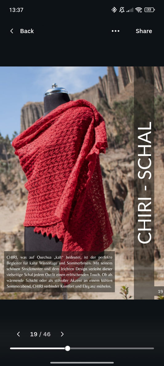 CHIRI - Shawl in 100% Alpaca